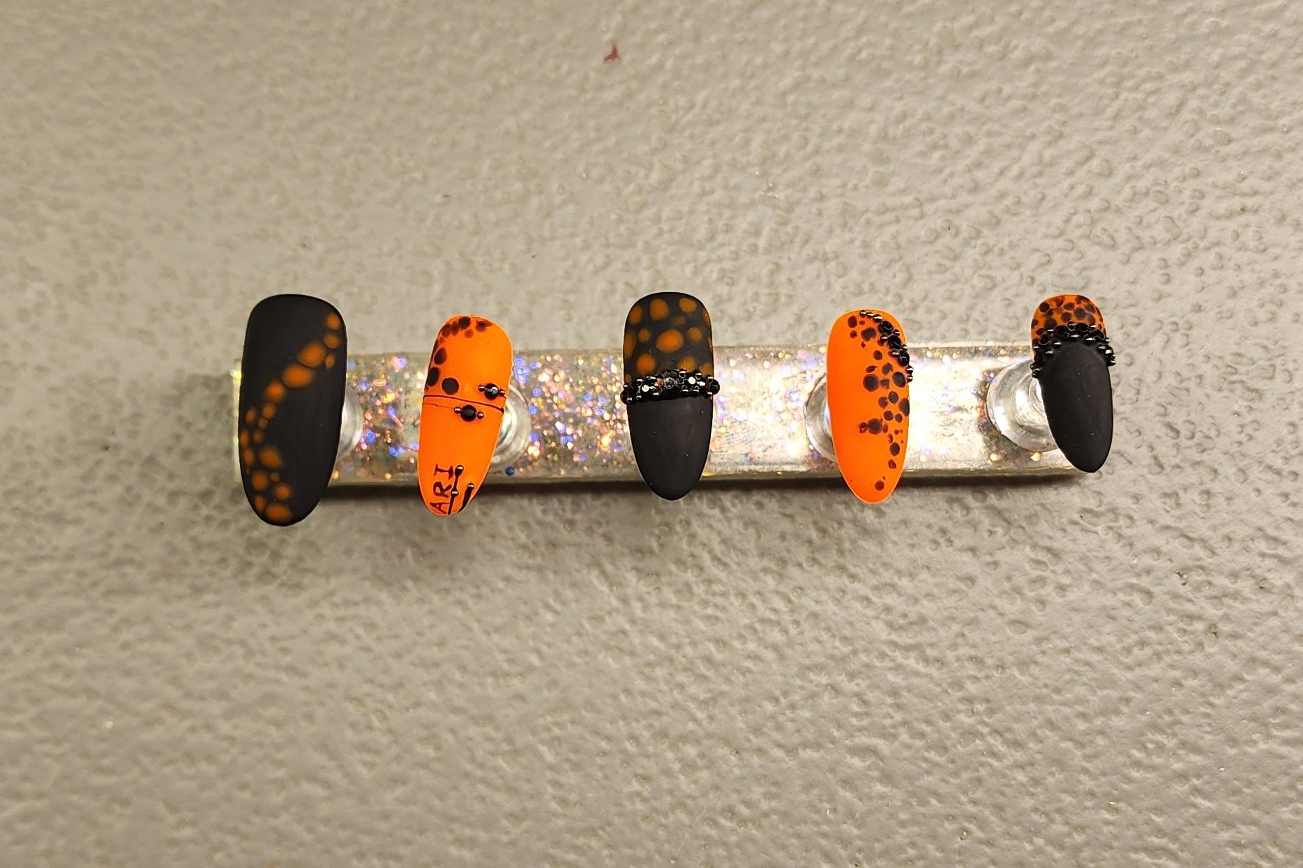 Matte Orange and Black