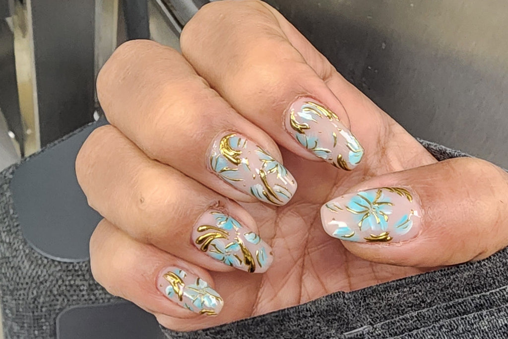 Blush Petal Gold Accent