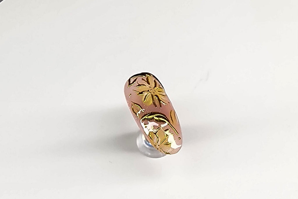 Blush Petal Gold Accent